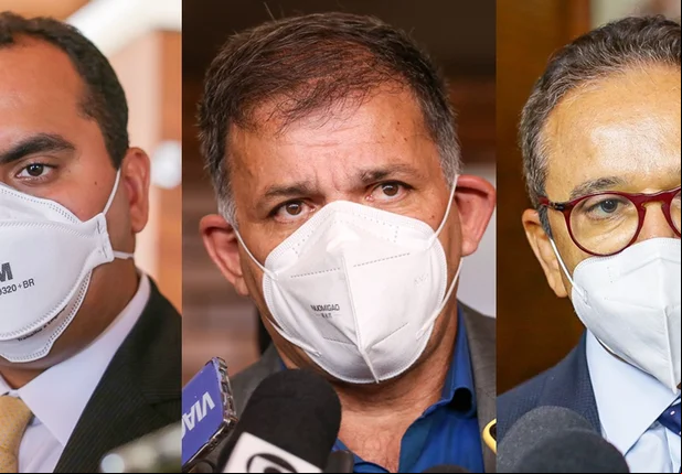 Georgiano Neto, coronel Carlos Augusto e Dr. Hélio
