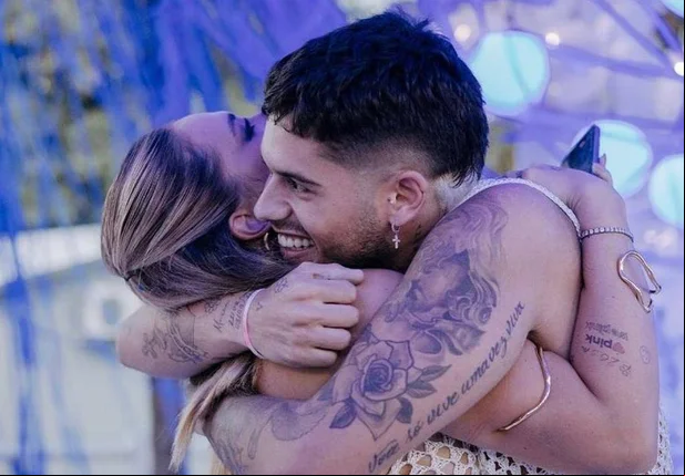 Virginia Fonseca e Zé Felipe durante chá revelação