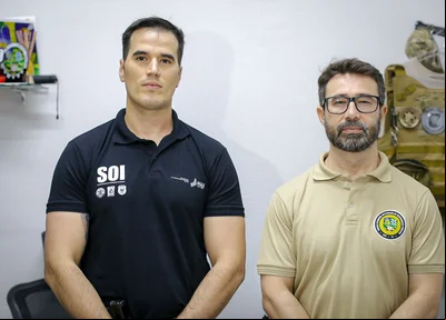 Delegado Matheus Zanatta e delegado Rony Silveira