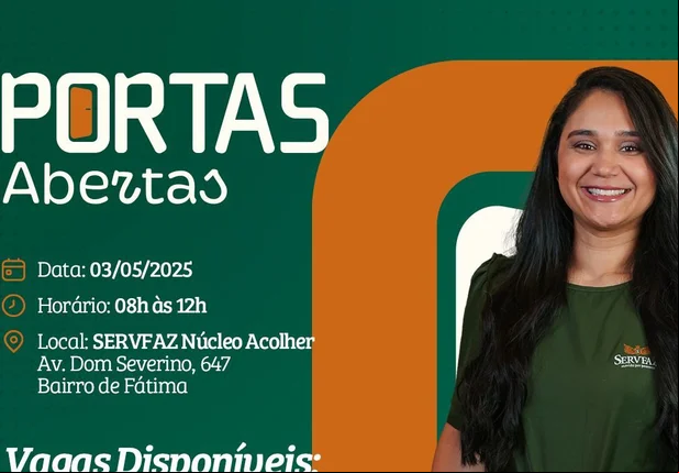 Servfaz promove o Porta Aberta e abre vagas de emprego em Teresina