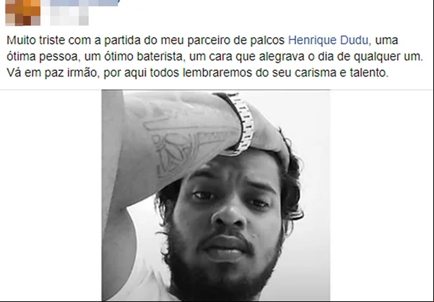 Amigos lamentam morte do baterista Dudu em Barra Grande