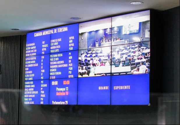 Sessão extraordinária da Câmara Municipal de Teresina