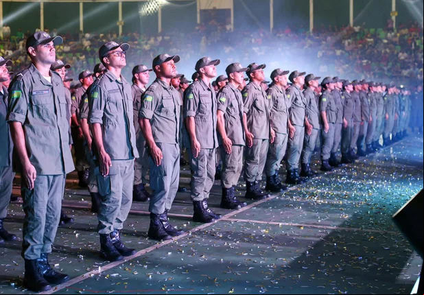 Solenidade de formatura dos novos policiais militares